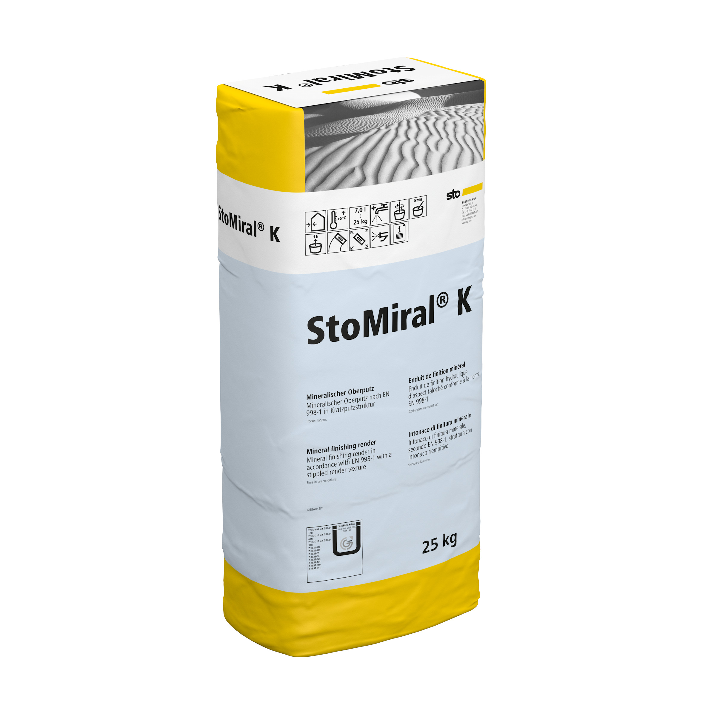 Усиленная волокнами фасадная декоративная штукатурка StoMiral K 3.0 мм