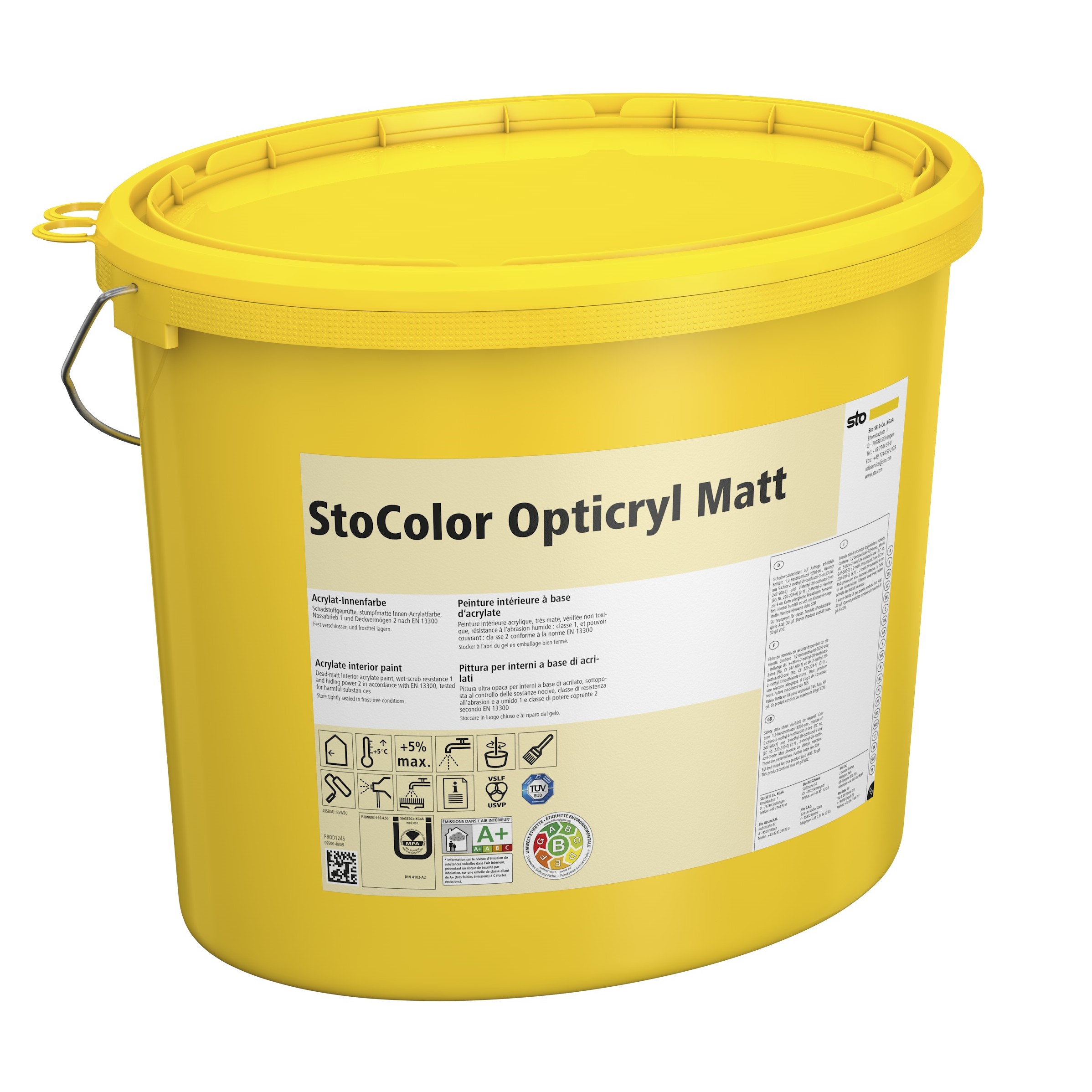 Матовая акрилатная краска для стен и потолков StoColor Opticryl Matt